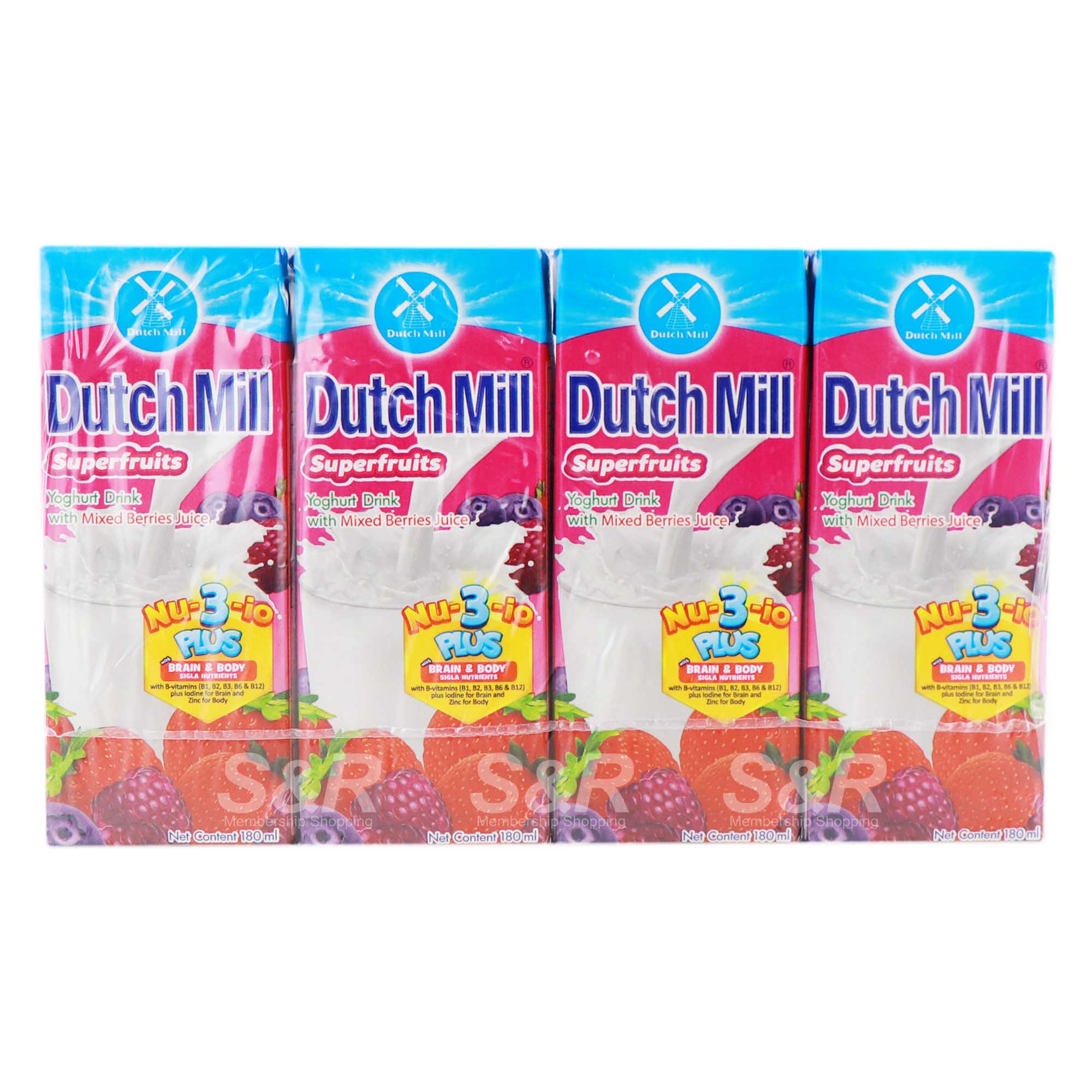 Dutchmill Superfruits Yoghurt Drink with Mixed Berries Juice 4pcs Dutchmill Superfruits Yoghurt Drink with Mixed Berries Juice 4pcs